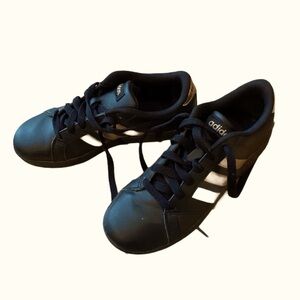 Adidas sz 3 black with rose gold stripes